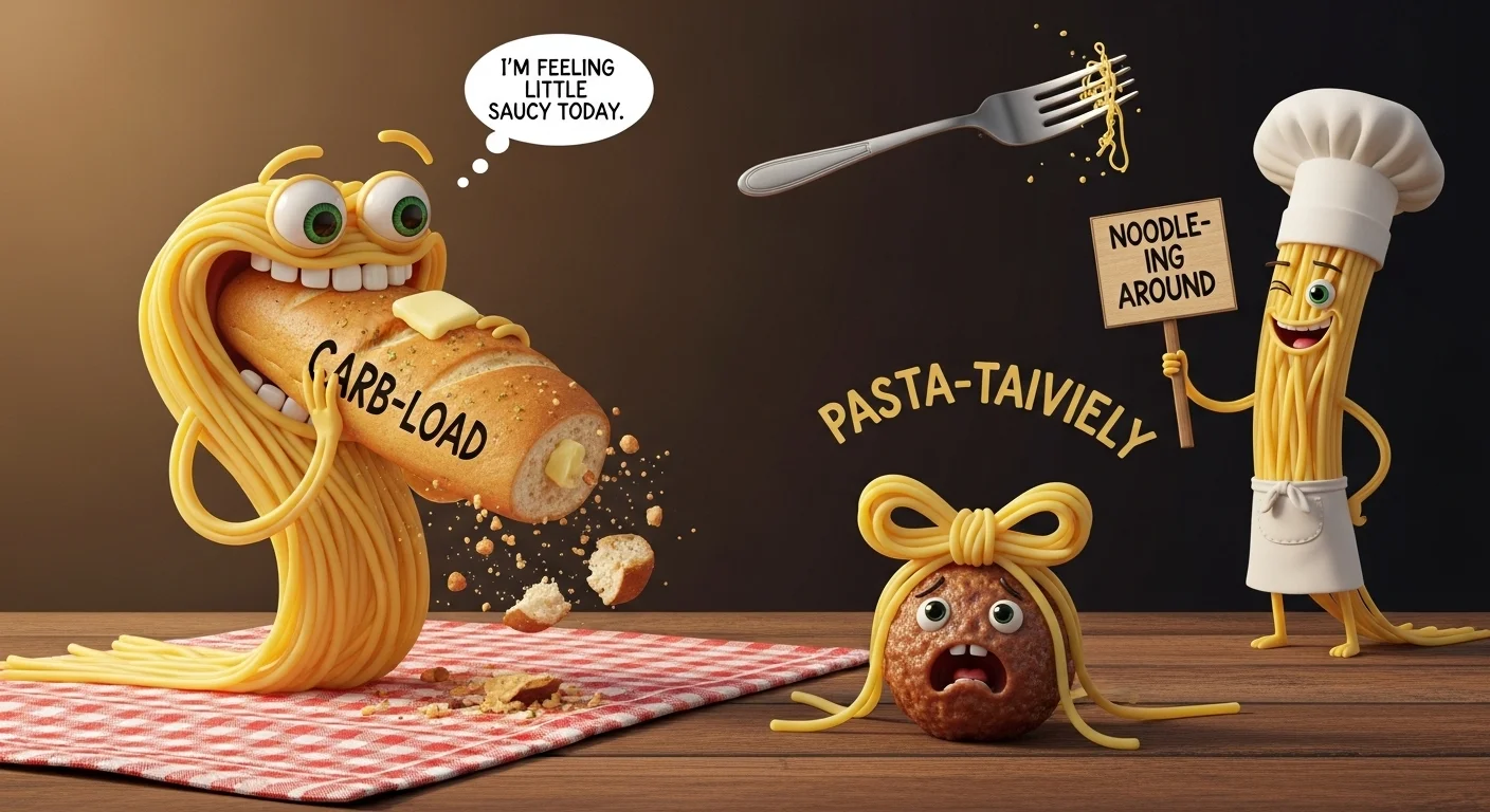 Spaghetti Puns Captions