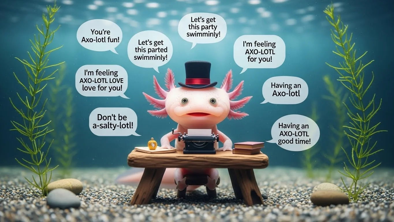 Axolotl Puns to Start Things Swimming 