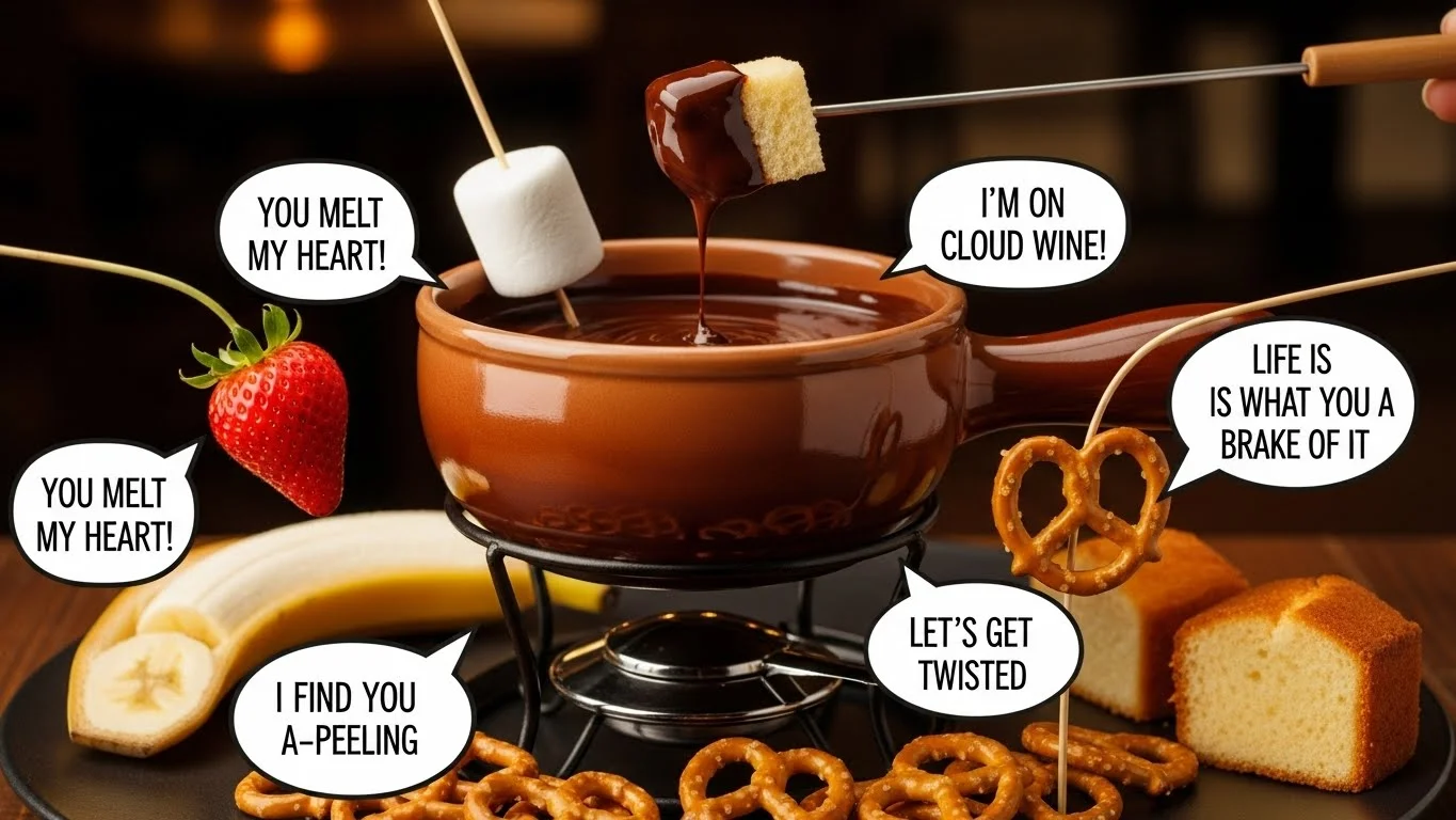 Chocolate Fondue Puns That Sweeten the Deal