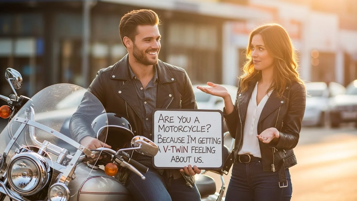 Motorcycle Pick-Up Line Puns 

