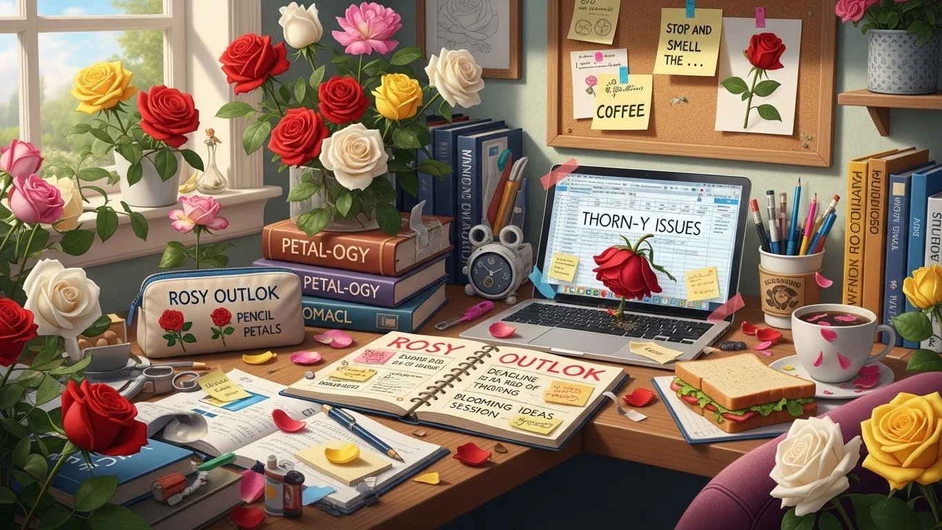 Rose Work & School Puns