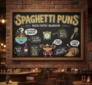 Read more about the article 245+ Spaghetti Puns That’ll Pasta Test of Time — Funny Noodle Jokes & Saucy Wordplay for Food Lovers!