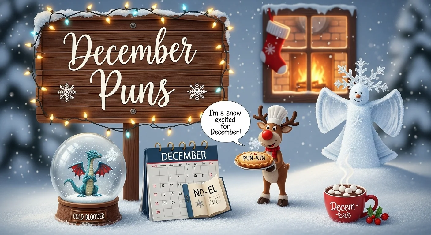 You are currently viewing 250+ December Puns Funny, Festive & Chill Wordplay for the Holidays