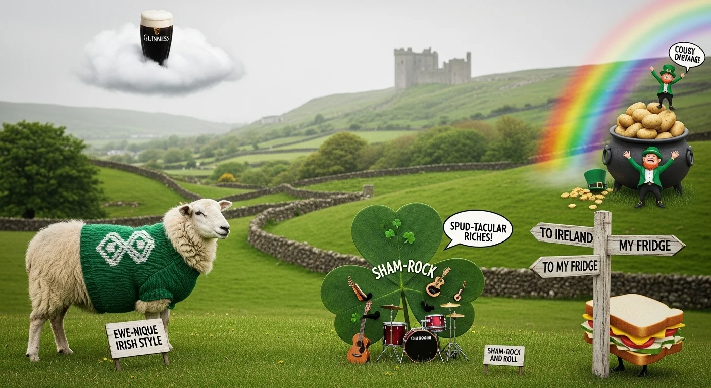 You are currently viewing 225+ Ireland Puns That Are Shamrockin Funny, and Purely Irish 2026