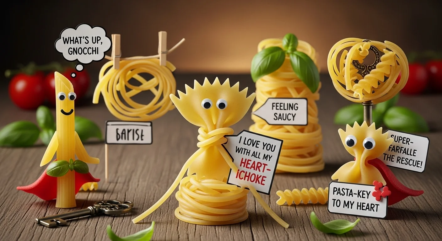 You are currently viewing 250+ Pasta Puns Funny, Cheesy & Saucy Wordplay to Make You Laugh 2026