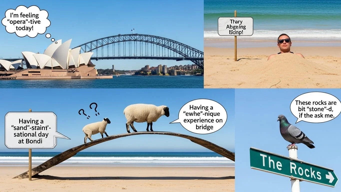 Read more about the article 240+ Sydney Puns Funny, Clever & Iconic Sydney Jokes for Captions and Laughs 2026