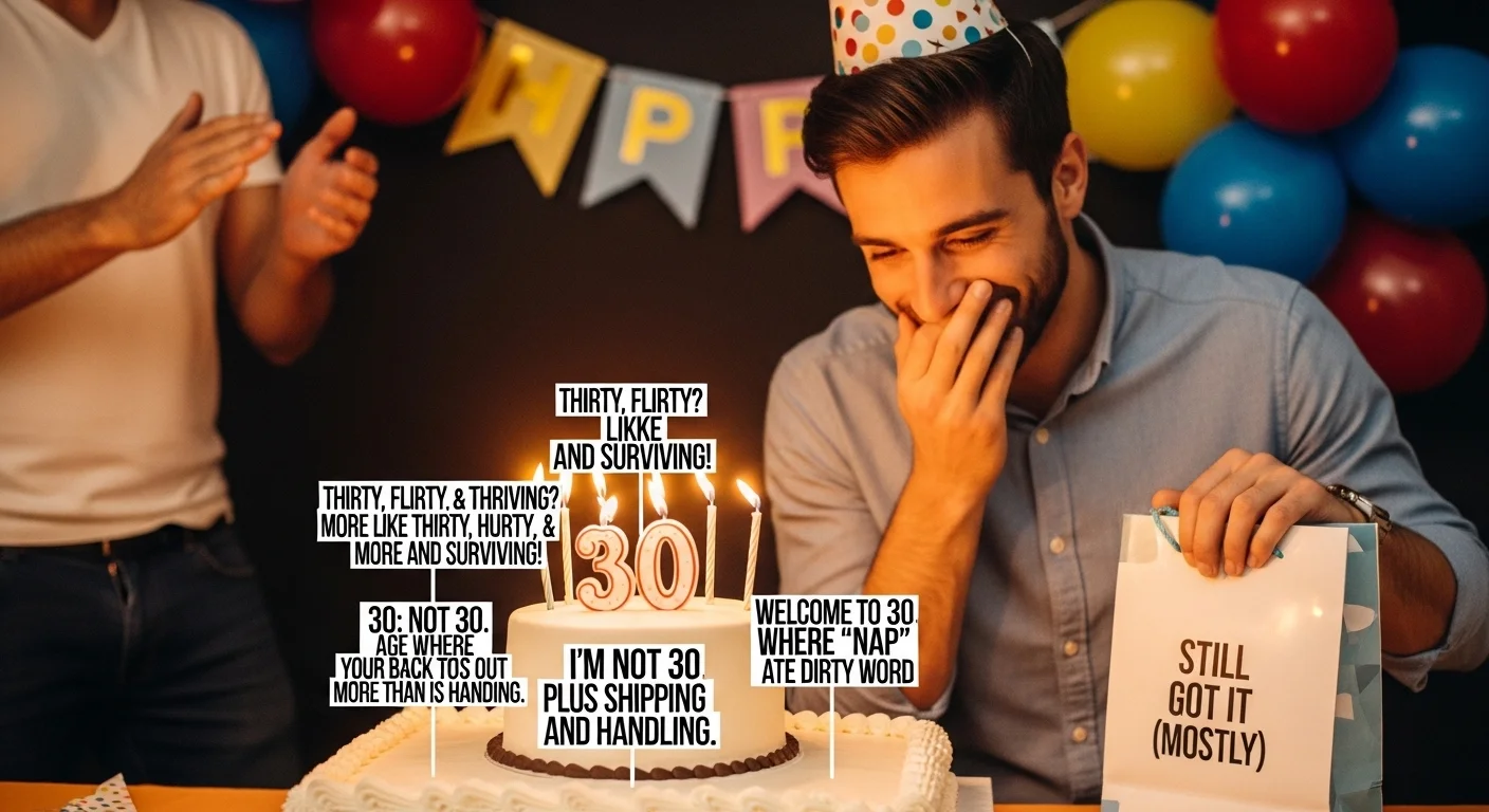 Funny 30th birthday puns
