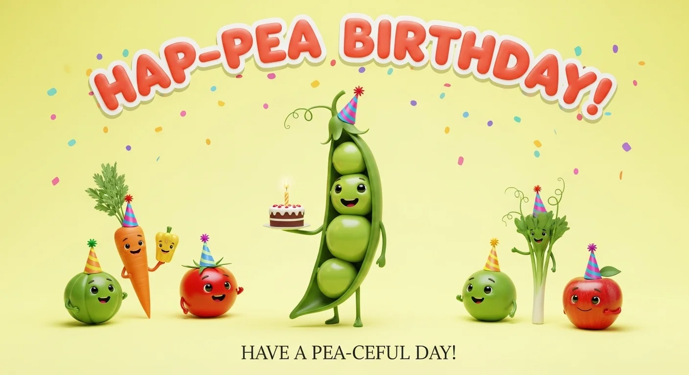 Pea Puns Birthday