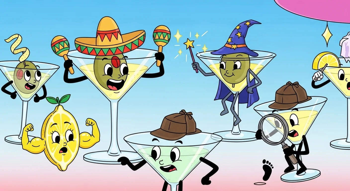 Colorful Martini Puns