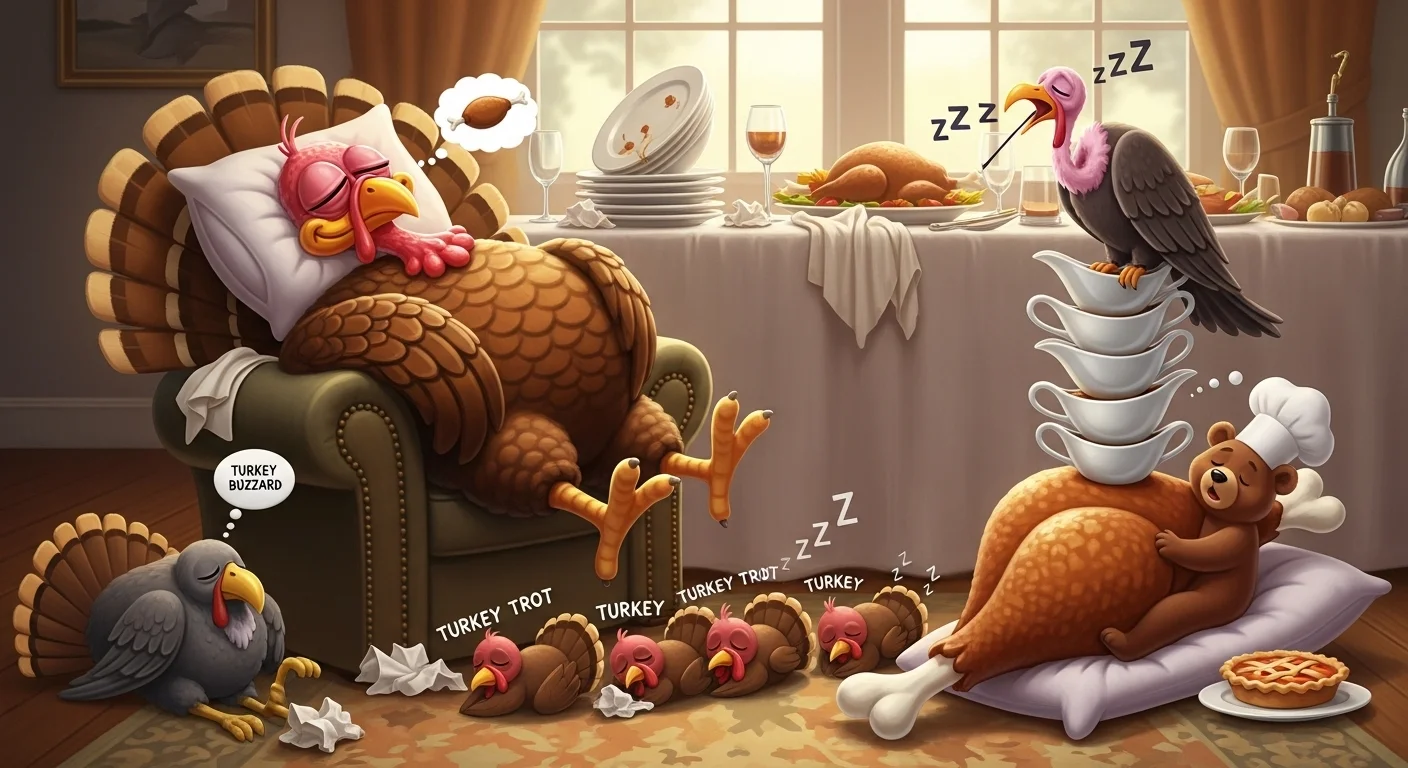 Nap After Feast Turkey Puns