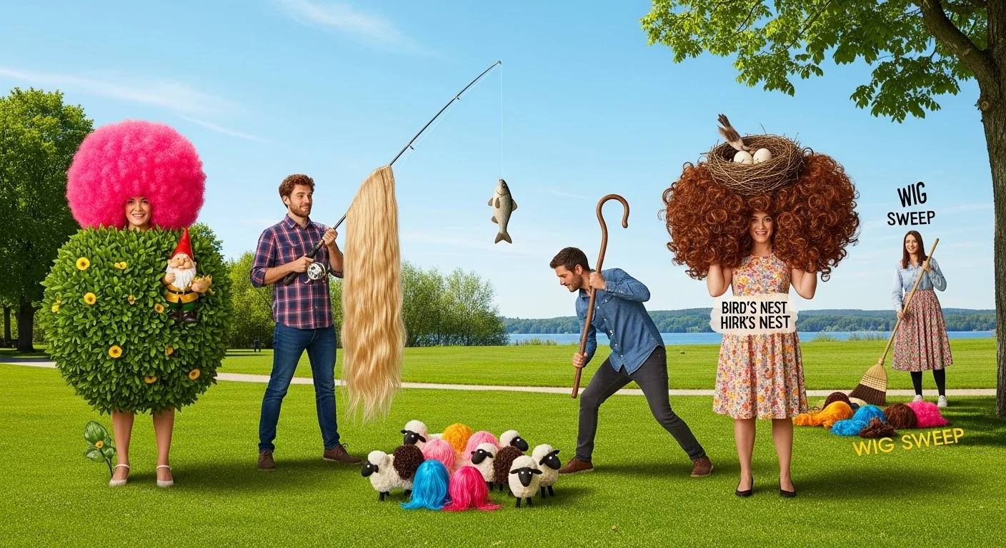 Outdoor Wig Fun Puns