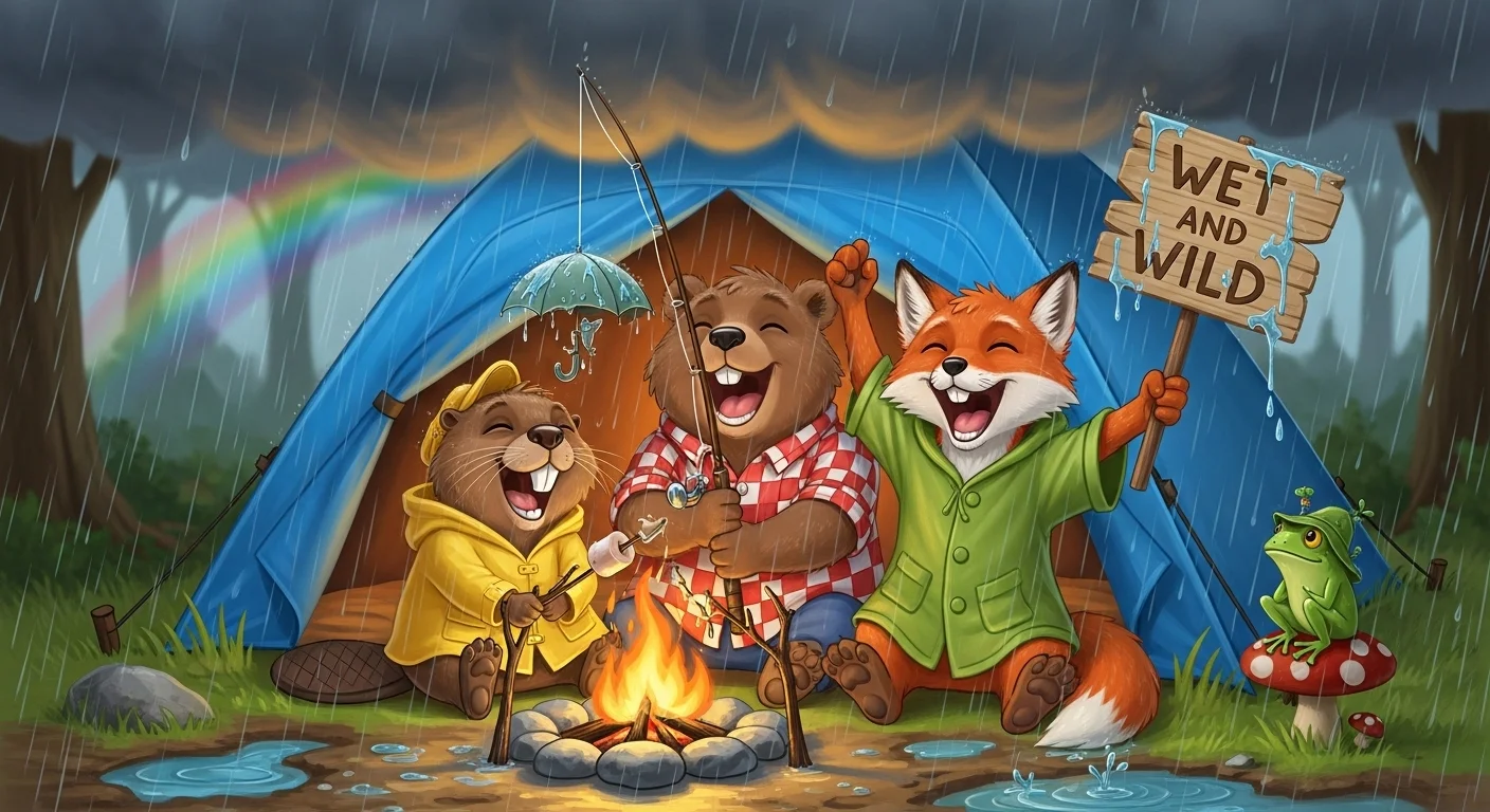 Rainy Day Camping Puns