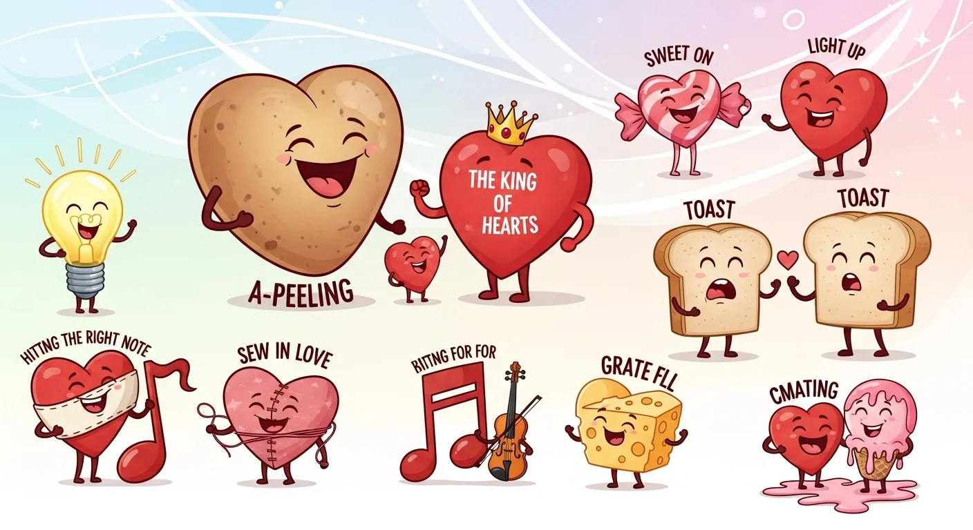 Romantic heart puns