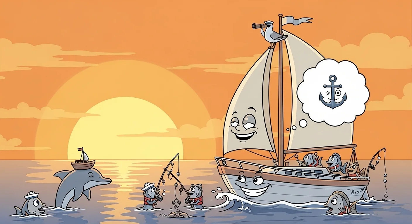 Sunset Sailing Puns for Calm Vibes