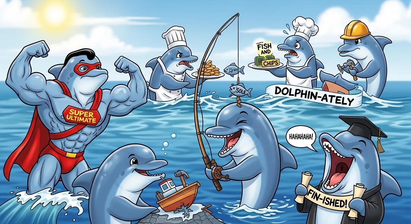 Super Ultimate Dolphin Puns