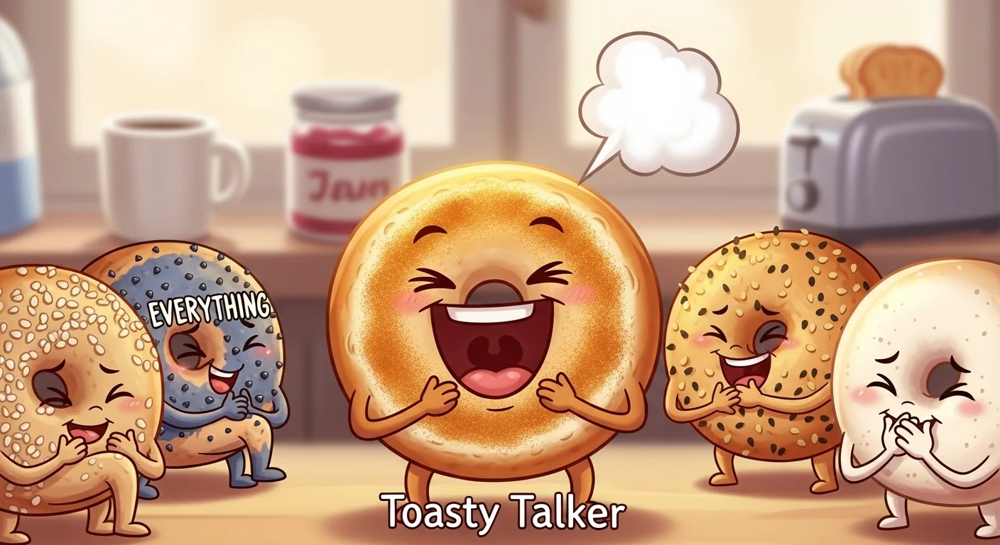 Toasty Talk  Warm Bagel Puns
