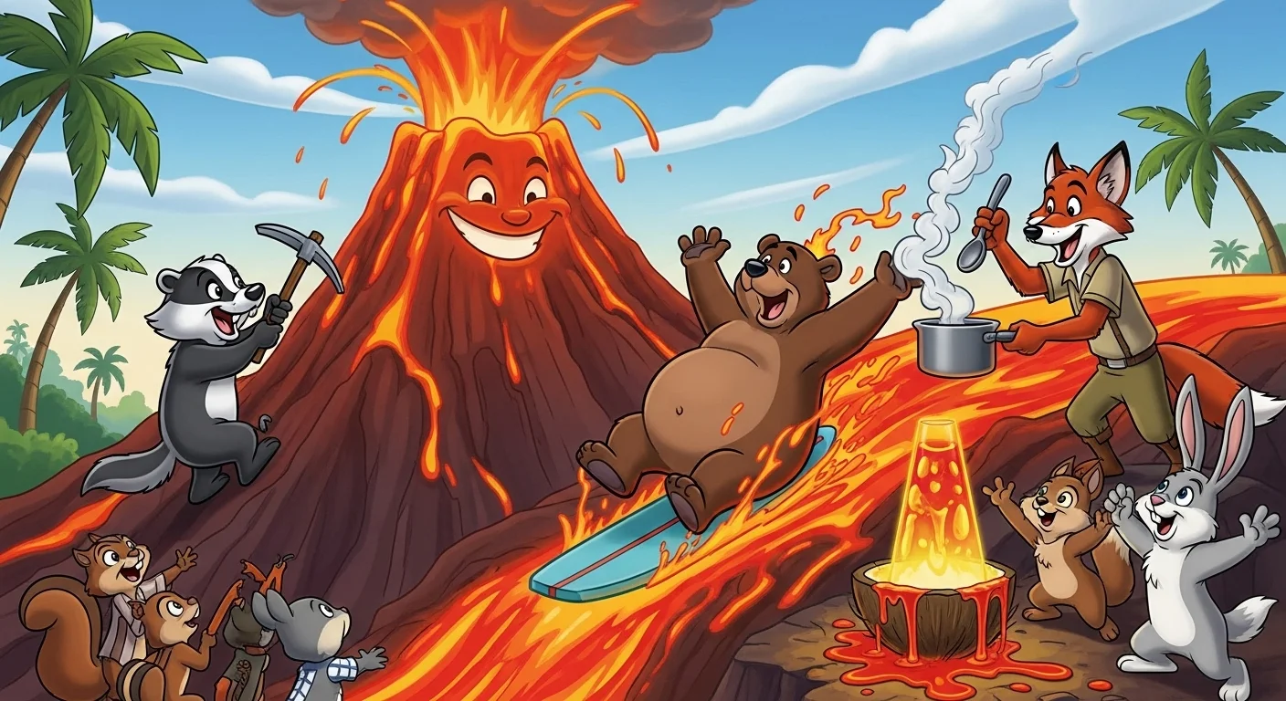 Volcano adventure puns