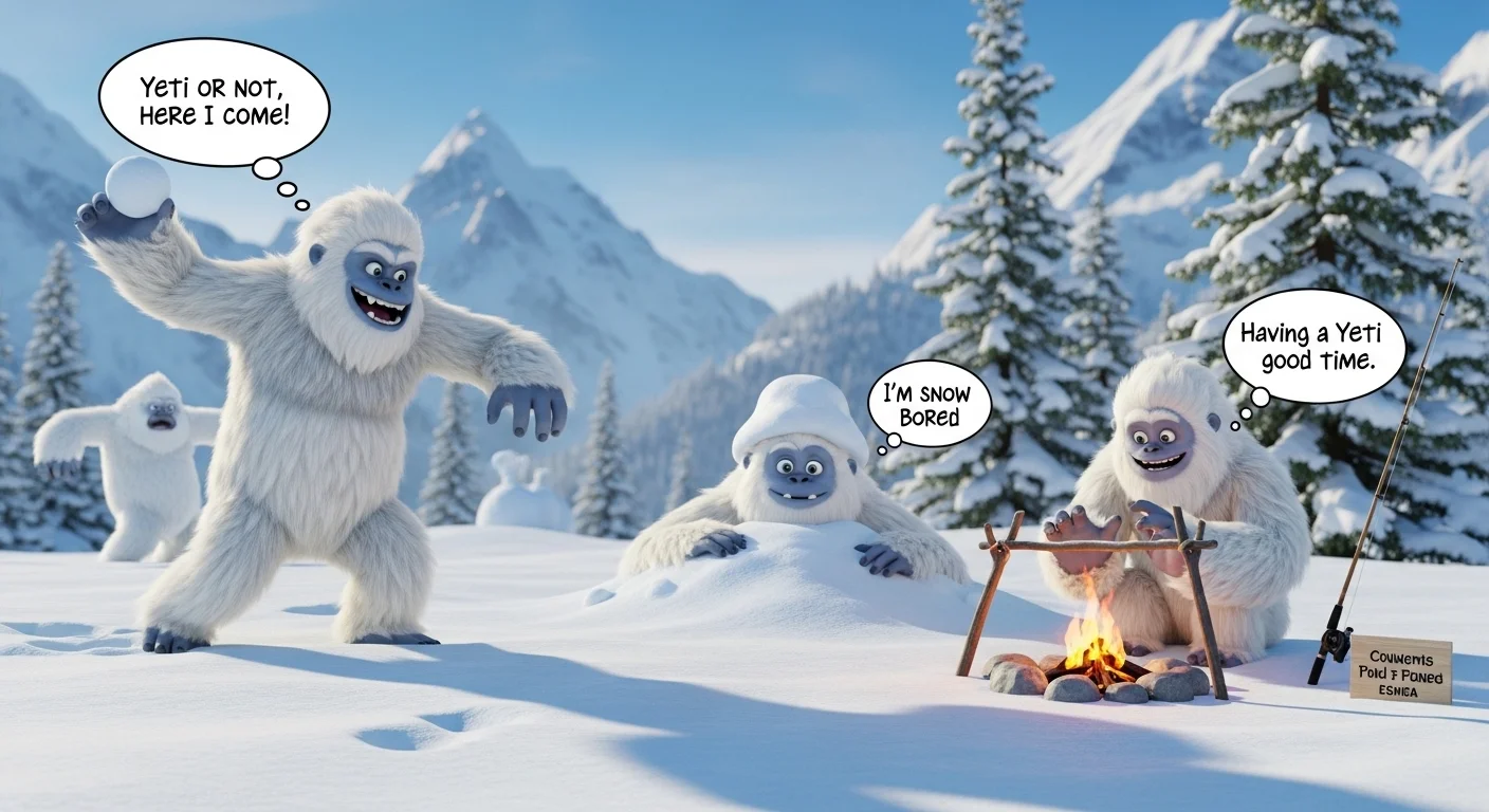 Yeti Puns Captions
