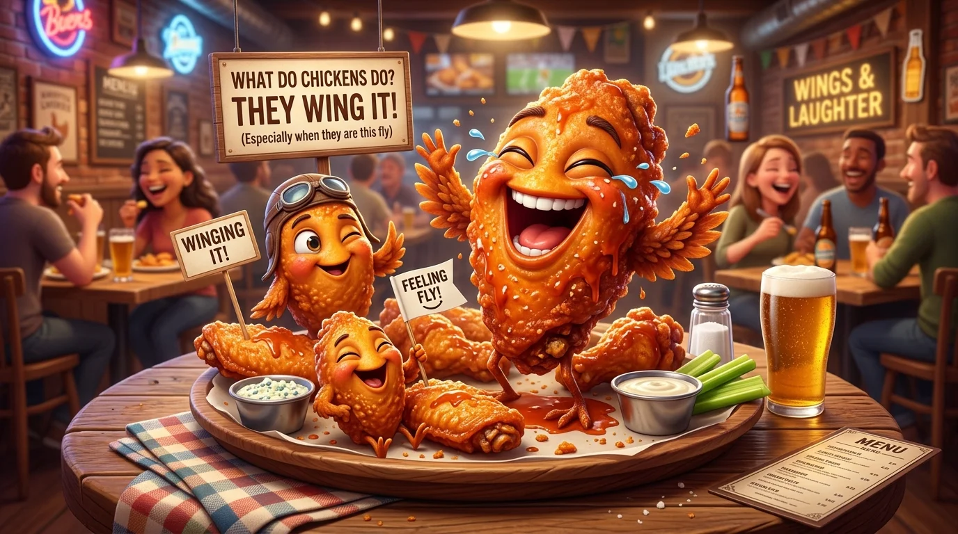 Chicken Wing Puns Captions